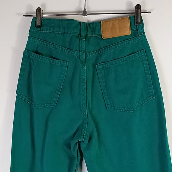 Divided H& M Raw Hem Skinny Green Jeans Size 4 - Picture 8 of 16